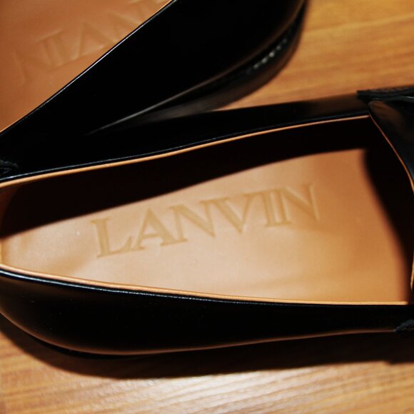 BNWT AW20 LANVIN SWAN LOAFERS IN BRUSHED LEATHER 40 - Picture 5 of 12